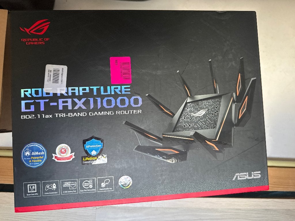ASUS ROG RAPTURE GT-AX11000 Gaming Router WiFi 6, Computers en Software, Ophalen, Gebruikt, Router, ASUS