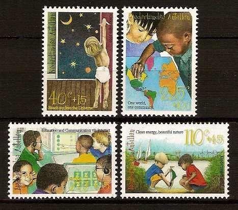 Nederlandse Antillen 1330/3 postfris Kinderpostzegels 2000, Ophalen of Verzenden, Postfris