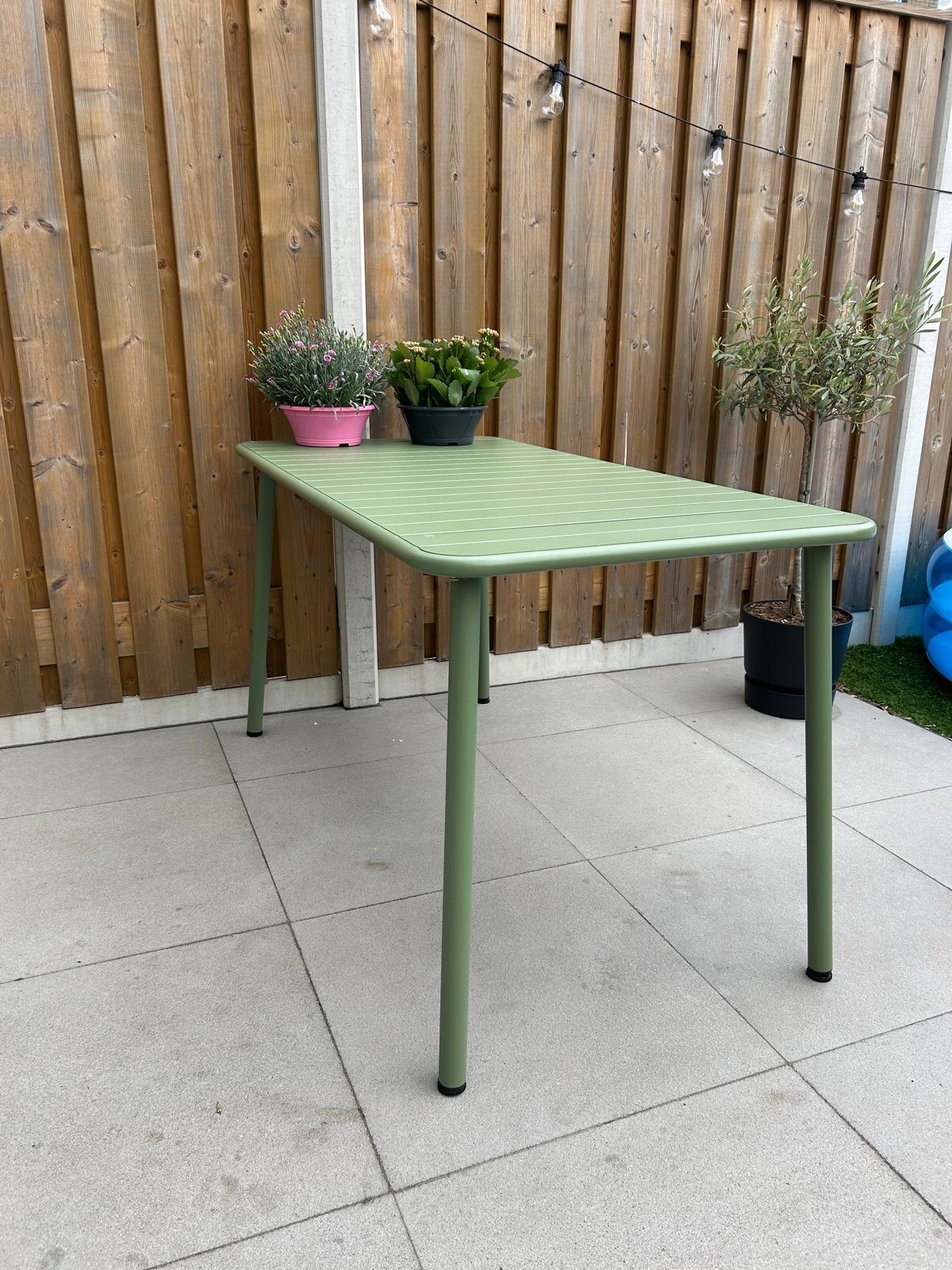 Loods 5 tuintafel, 140x70, Nieuw!!, Ophalen, Zo goed als nieuw, Rechthoekig, Metaal