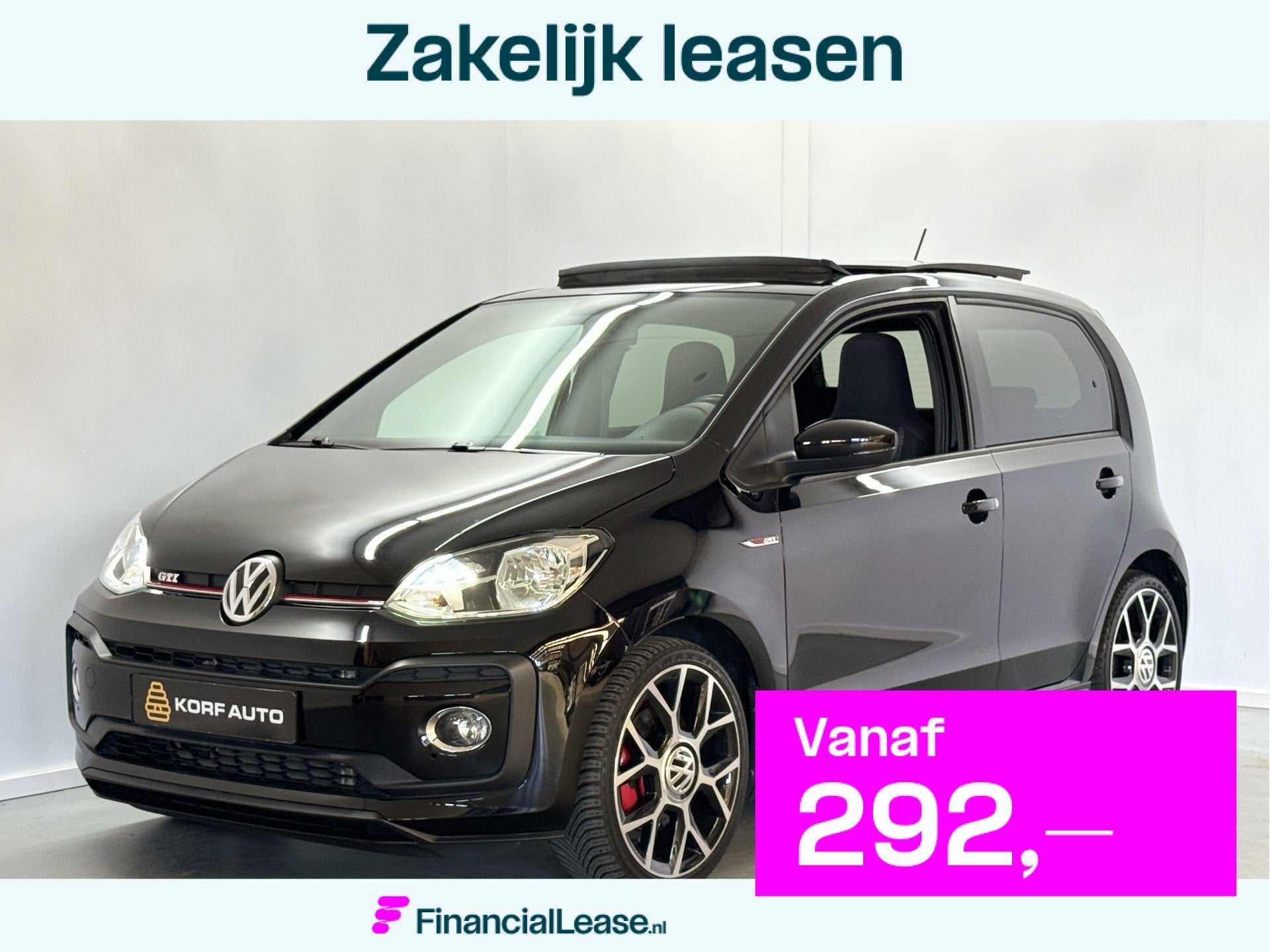 Volkswagen up! 1.0 TSI GTI / Pano / Stoelverw / Clima, Voorwielaandrijving, Gebruikt, 4 stoelen, Zwart