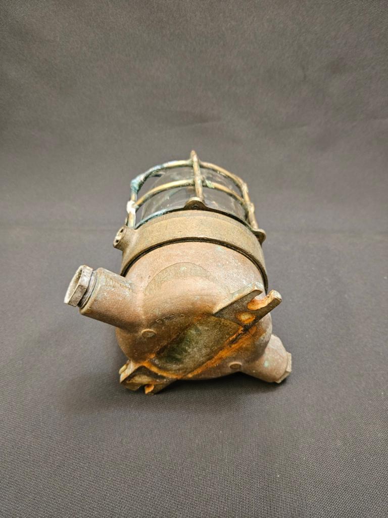 Antieke Messing Scheepslamp - Maritieme Decoratie, Ophalen of Verzenden