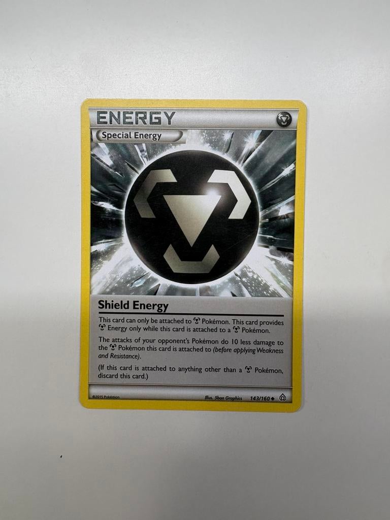 Shield Energy - Primal Clash 143/160 Pokémon Kaart, Ophalen of Verzenden, Zo goed als nieuw, Losse kaart