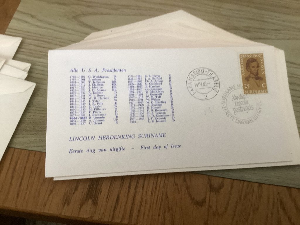 No3394 Suriname E36 andere stempel Nederland jaargangen fdc, Verzenden, Onbeschreven, Rest van de wereld