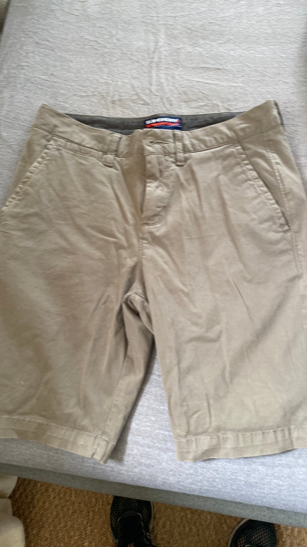 Superdry korte broek bruin en blauw maat 30, Ophalen of Verzenden, Zo goed als nieuw, Blauw