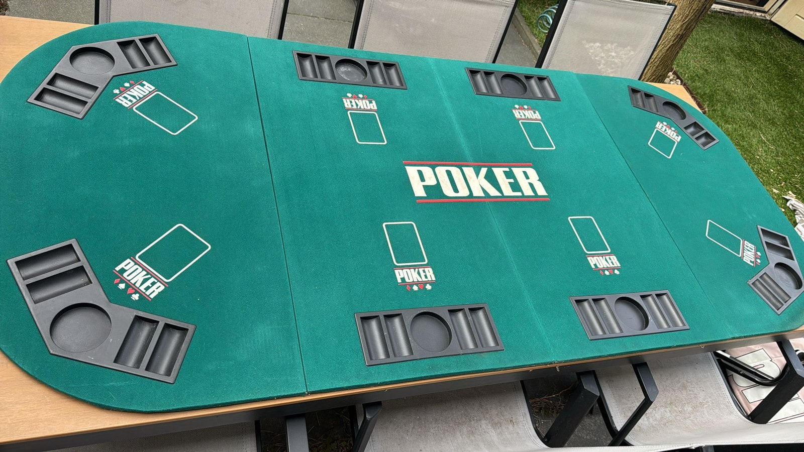 Opvouwbare pokertafel voor op eettafel 8 pers, Hobby en Vrije tijd, Gezelschapsspellen | Overige, Vijf spelers of meer, Ophalen