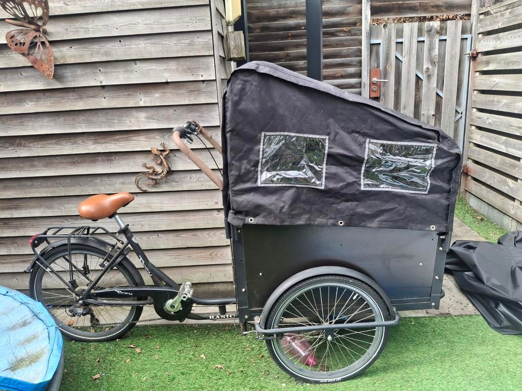 Troy bakfiets met tentje en regenhoes, Ophalen, Gebruikt, 4 kinderen of meer