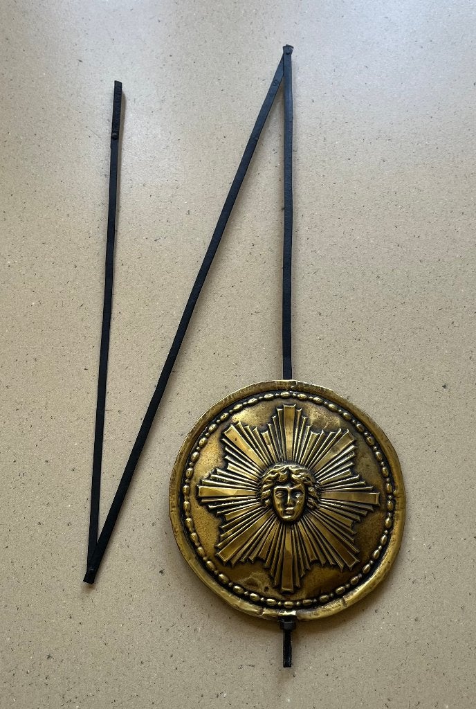 Prachtige antieke Zon vouwslinger voor Comtoise, 1820 - 1850, Antiek en Kunst, Antiek | Klokken, Verzenden