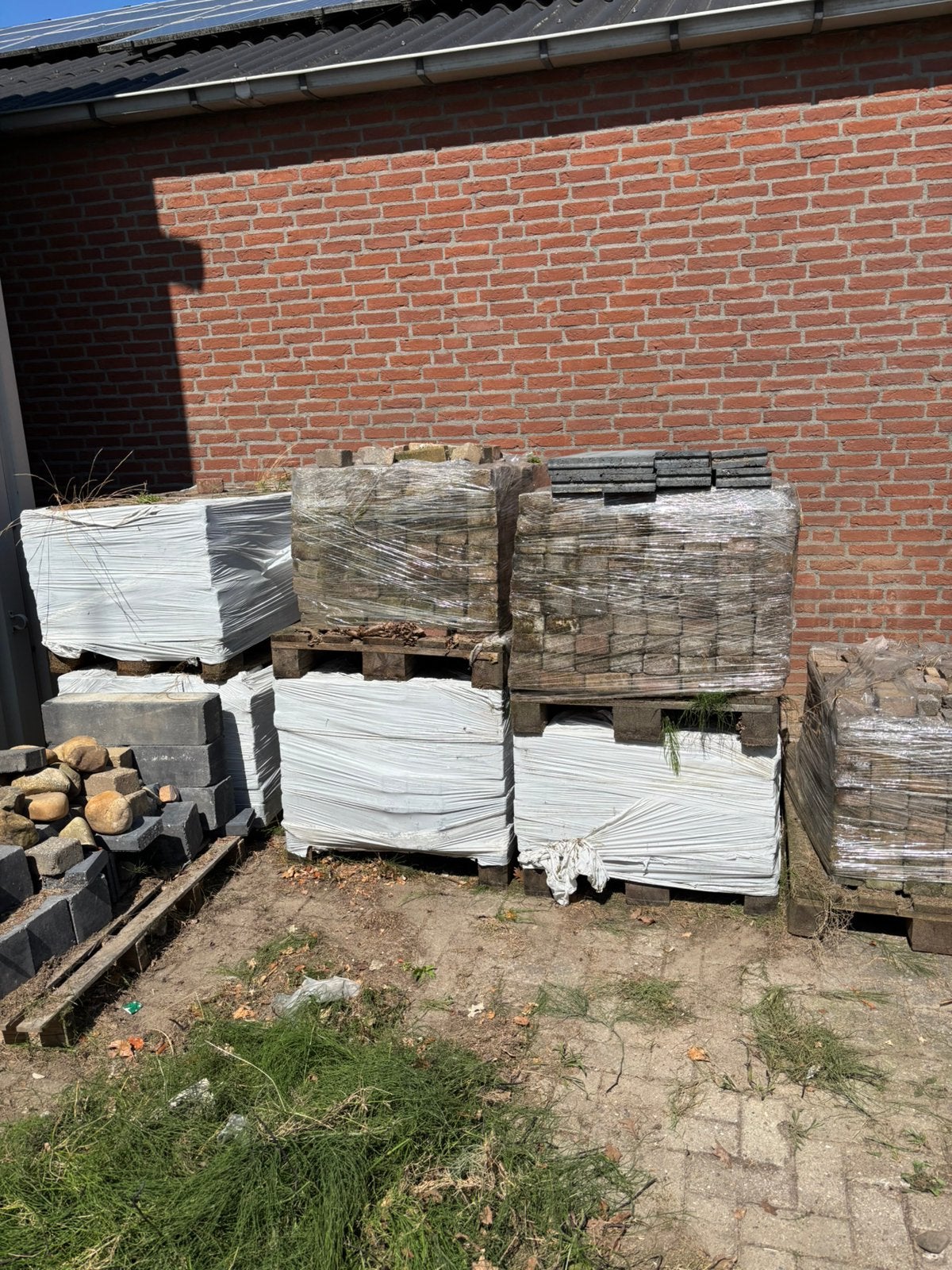 Klinkers kinderkopjes 10x10 x6 cm 60m2, Ophalen of Verzenden, Zo goed als nieuw, Bakstenen