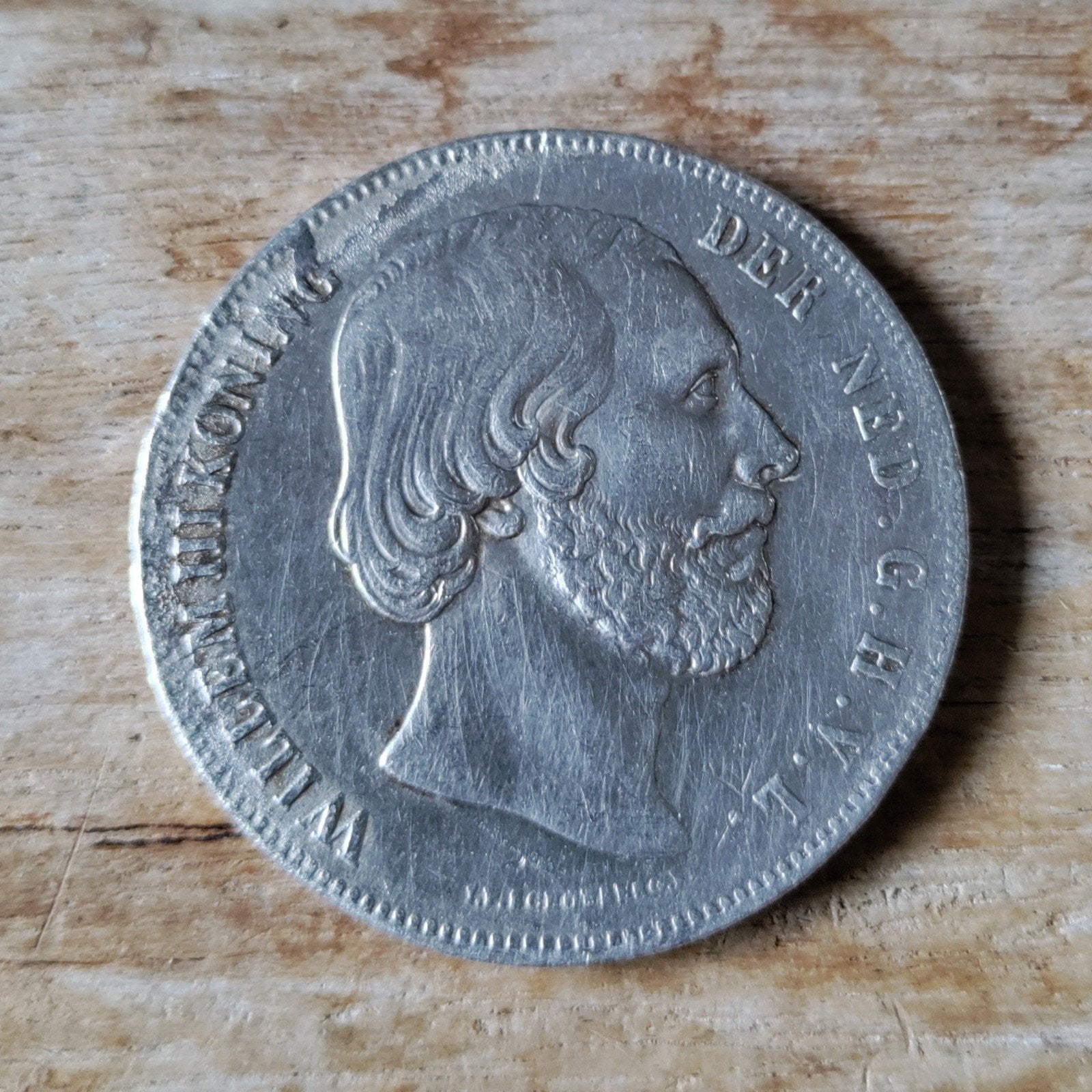 Prachtige zilveren 2½ Gulden Koning Willem III 1855, Koning Willem III, Zilver, Ophalen of Verzenden, Losse munt