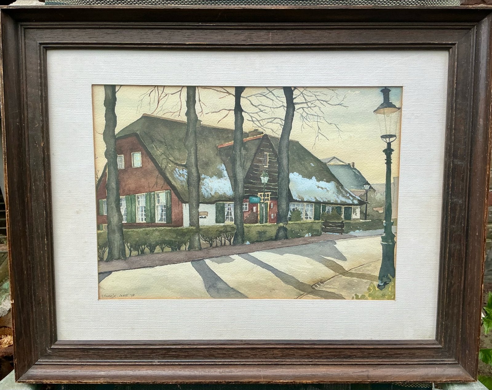 Aquarel 't Hoogje te Soest 1978 (gesigneerd), Ophalen of Verzenden