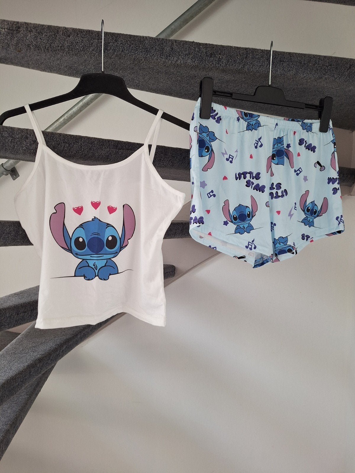 Stitch pyjama set (topje en short), Ophalen of Verzenden, Zo goed als nieuw, Maat 42/44 (L)
