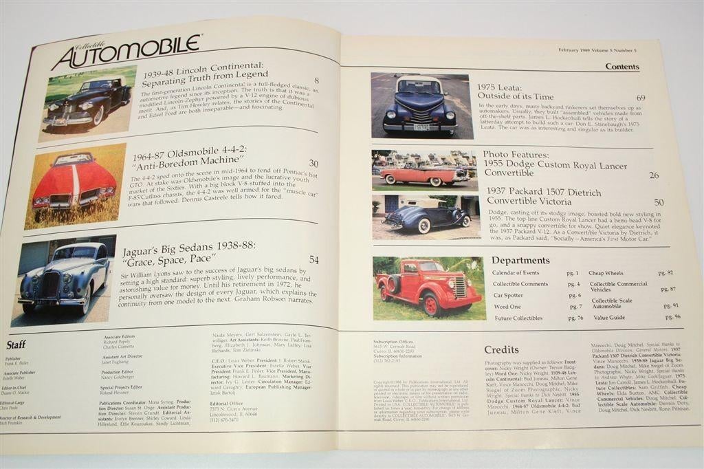 Vintage Automobile Tijdschrift 1989 — Lincoln Continental, Ophalen of Verzenden, Gelezen, Overige merken