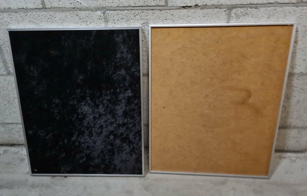 2 Aluminium wissellijsten 50 x 60 cm. zonder glas., Ophalen, Gebruikt, Clicklijst, Zilver