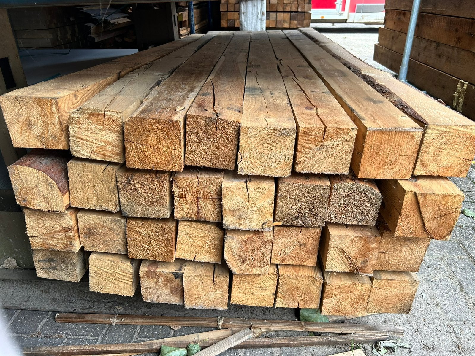 Overkapping palen, Tuin en Terras, Palen, Balken en Planken, Ophalen, Zo goed als nieuw, 250 cm of meer, Palen
