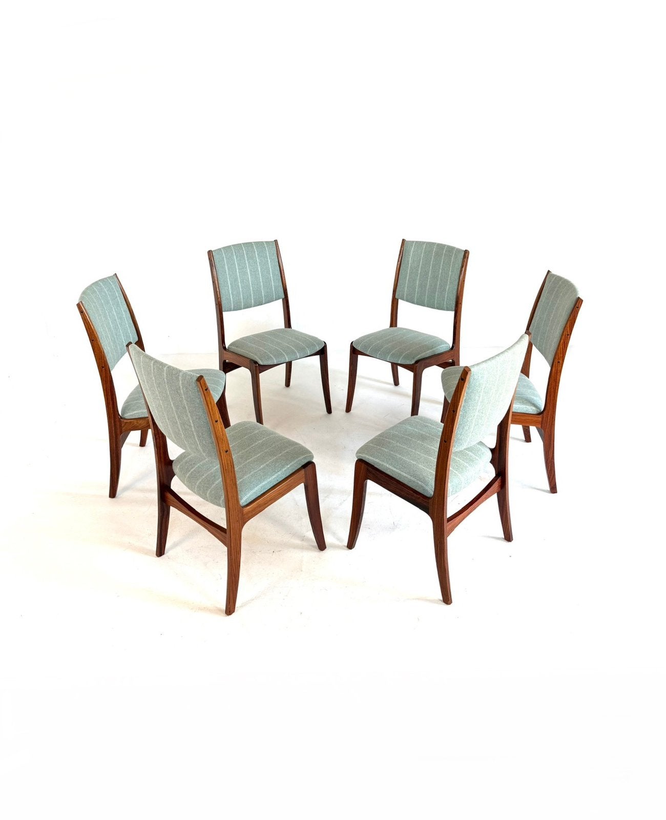 Set van 6 vintage eetkamerstoelen, Skovby Møbefabrik ‘60, Ophalen of Verzenden, Zo goed als nieuw, Stof, Vijf, Zes of meer stoelen