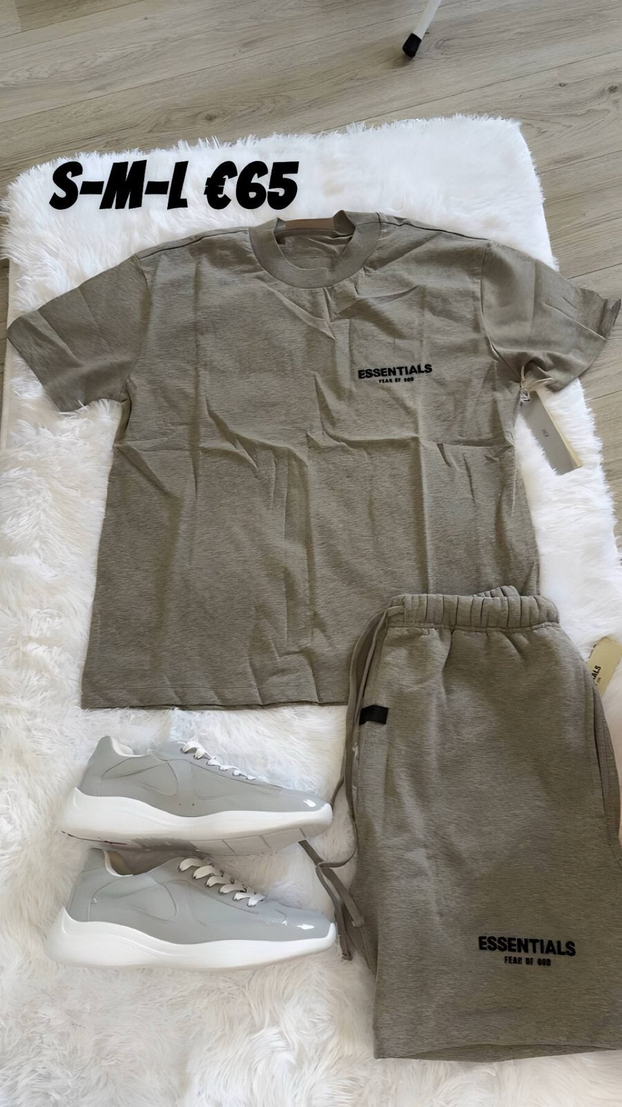 Essentials Fear of God T-shirt & Short Donkergrijs S-M-L, Ophalen of Verzenden, Nieuw, Maat 48/50 (M), Grijs