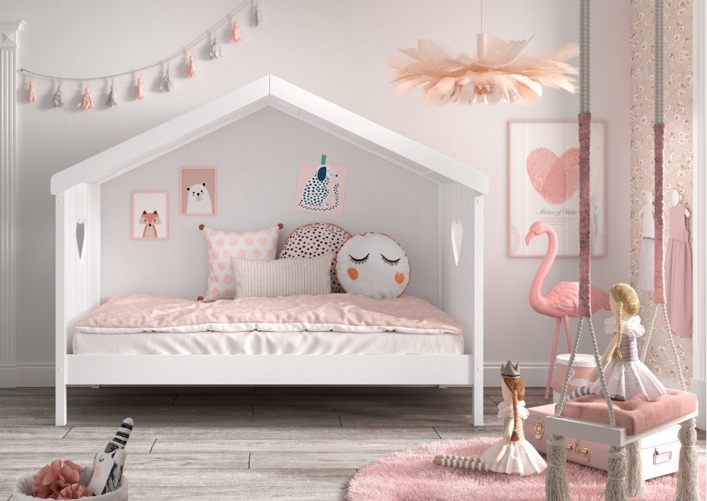 Amori huisbed (open) - 90x200 - Wit, Kinderen en Baby's, Kinderkamer | Bedden, Niet ingevuld, Niet ingevuld, Niet ingevuld