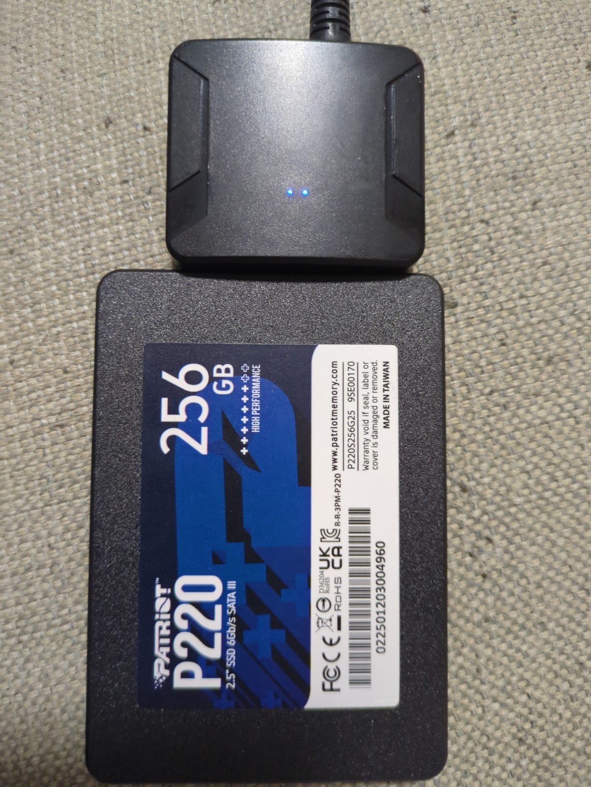 Patriot P220 256GB SSD - nieuw, Intern, Server, 256 GB, Zo goed als nieuw