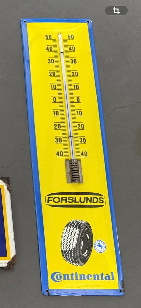 Oude emaille thermometer Continental, Ophalen of Verzenden, Gebruikt, Reclamebord