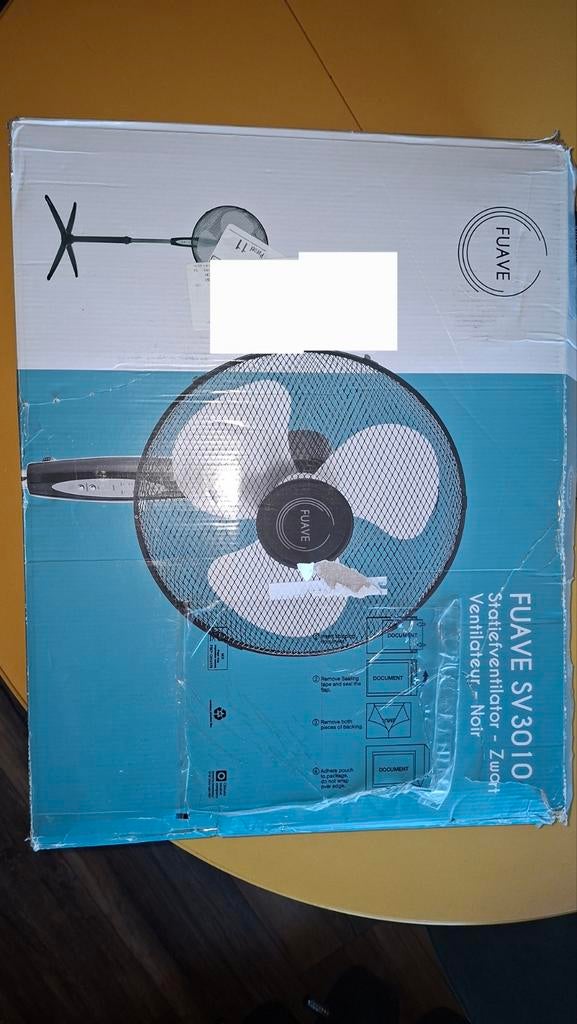 FUAVE SV 3010 Statiefventilator - Zwart, Witgoed en Apparatuur, Ventilatoren, Ophalen of Verzenden, Nieuw, Statiefventilator