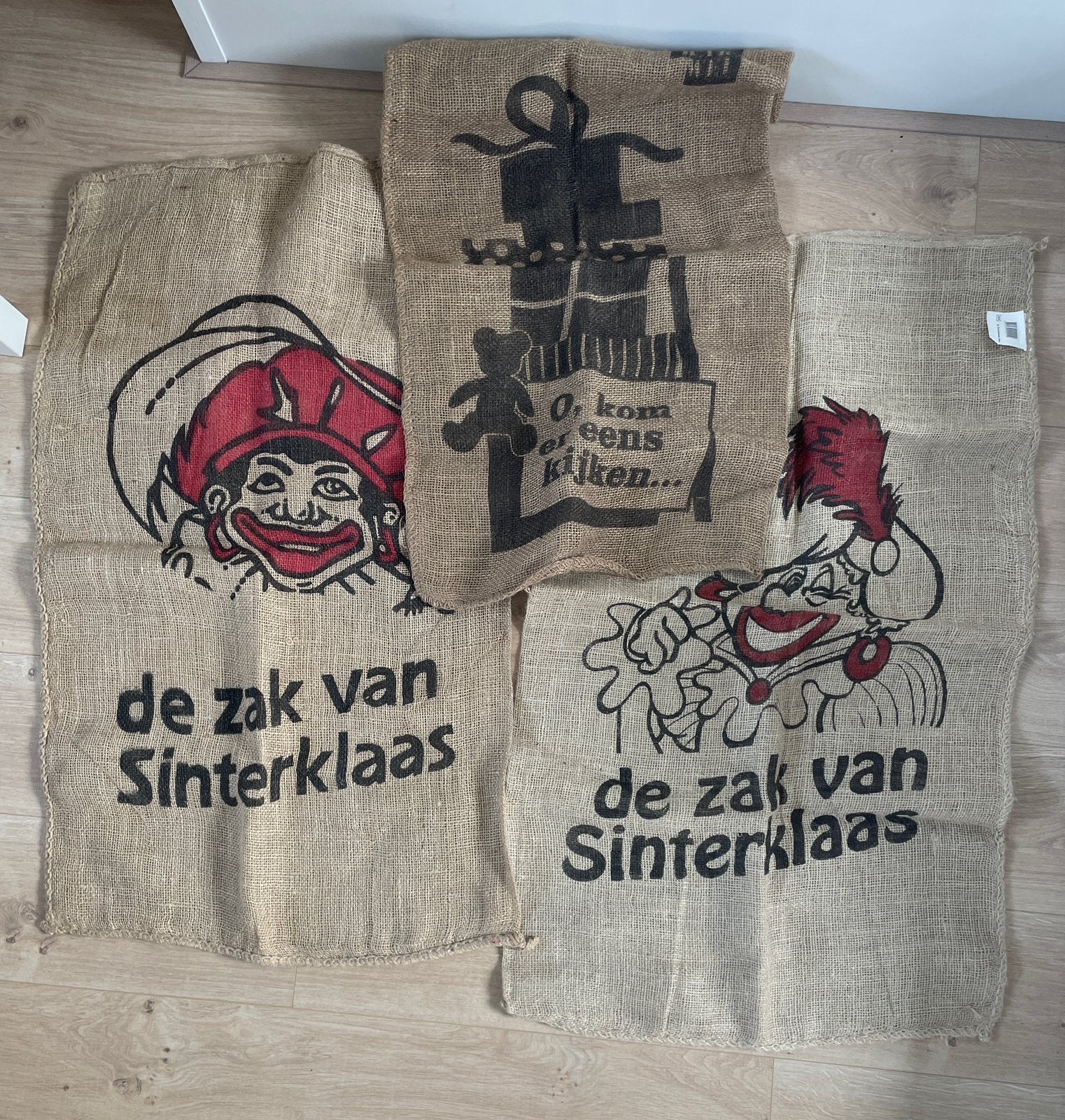 3 Jute zakken voor Sinterklaas, Ophalen of Verzenden, Zo goed als nieuw