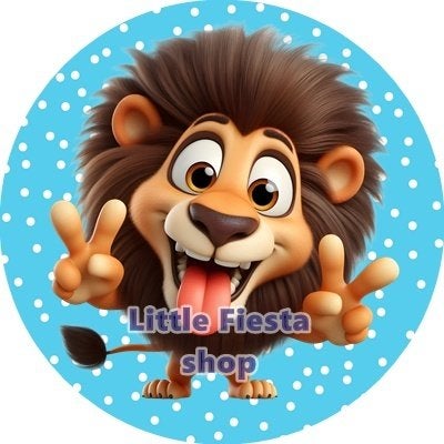 lf1133 icing frosting leeuw 19cm eetbare taart print topper, Ophalen of Verzenden, Nieuw, Taarten, Versiering