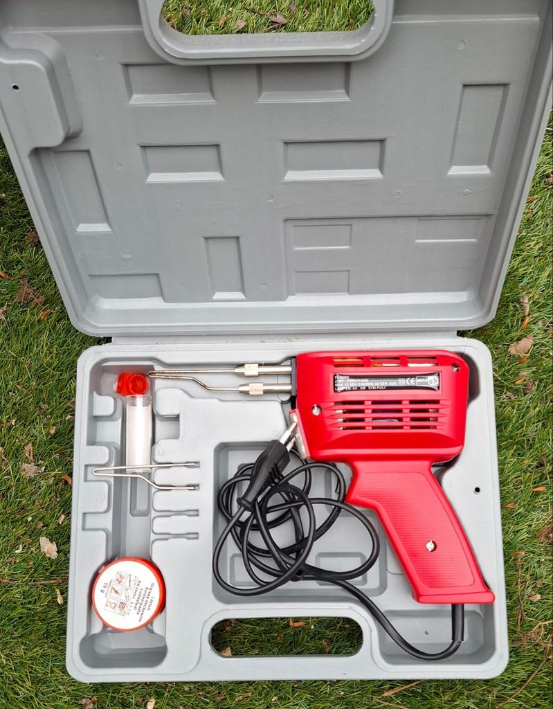 Soldeerbout set in koffer - 100W soldeerpistool, Ophalen, Gebruikt