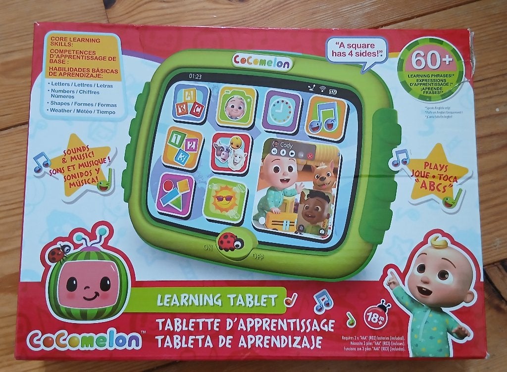 Cocomelon Learning Tablet - Interactive toy - English/Engels, Ophalen, Zo goed als nieuw, Elektronica, Met geluid