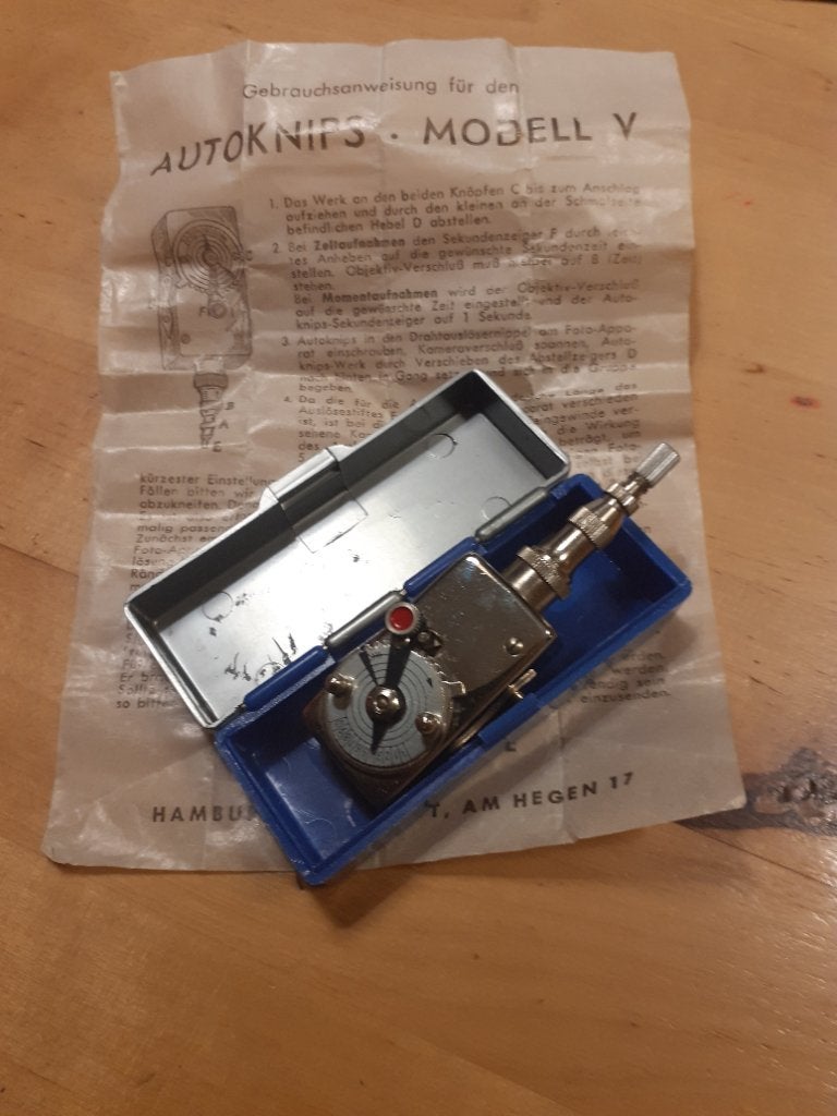 Autoknips zelfontspanner analoge camera, Ophalen of Verzenden, Zo goed als nieuw, Compact, Overige Merken