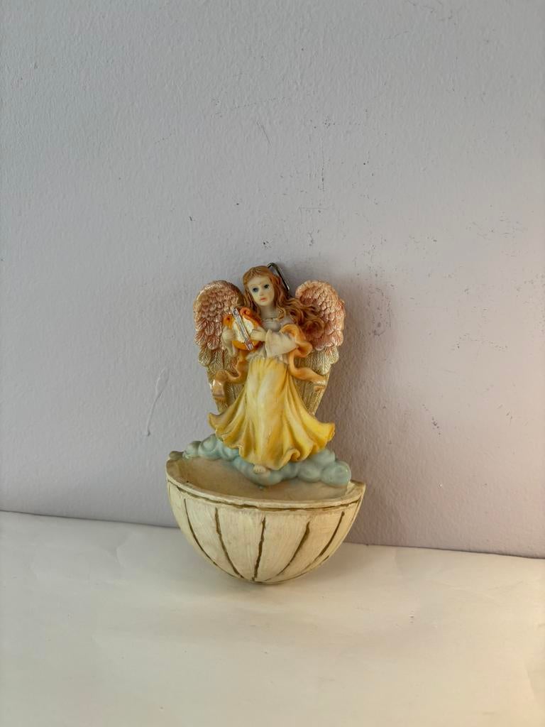 Vintage religieus engel wijwaterbakje, Antiek en Kunst, Antiek | Religie, Verzenden