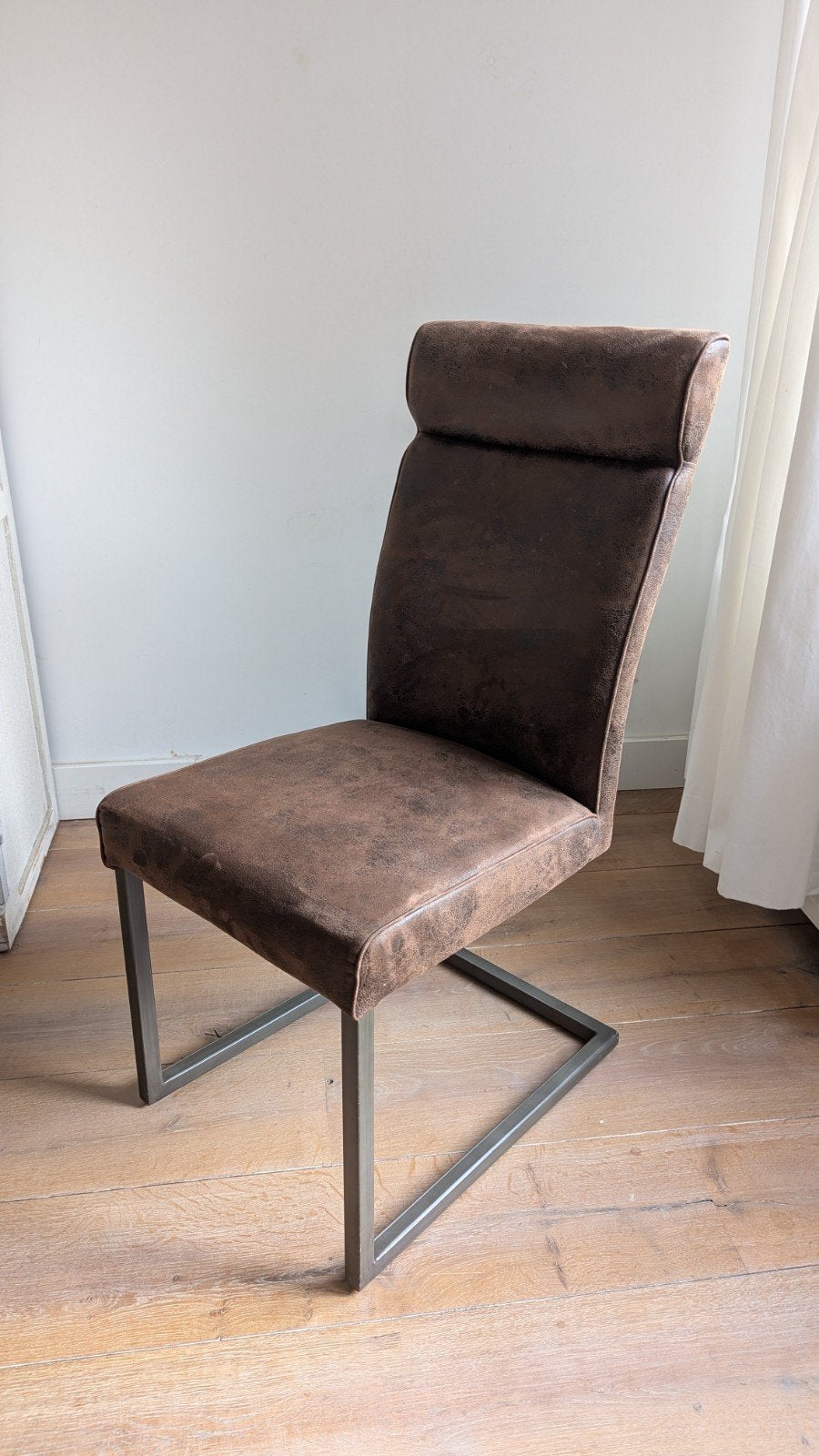 6 Stoelen in goede staat - per stuk of als set, Ophalen, Bruin, Zo goed als nieuw, Metaal