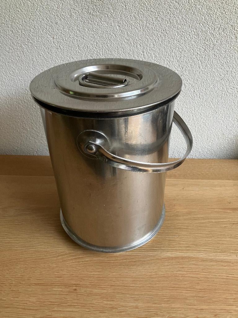 Gamel 5 liter (28 x 21 cm) merk Amsta, Ophalen of Verzenden, Gebruikt, Rvs, Pot, Bus of Blik