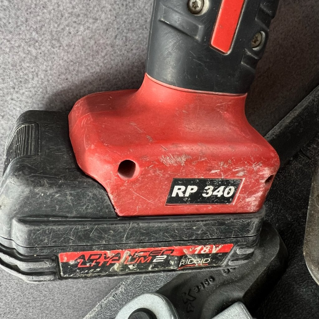 Ridgid RP340-B Perstang |6 persbekkens, 2accu, lader| 412766, Ophalen of Verzenden, Gebruikt, Overige typen, Ridgid