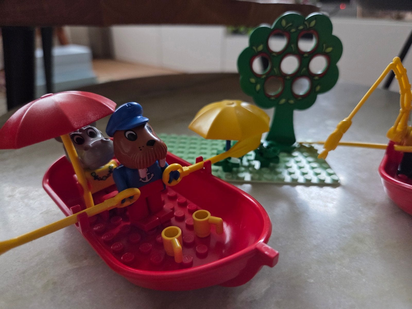 Lego Duplo bootjes met figuren en accessoires, Ophalen of Verzenden, Gebruikt, Overige merken