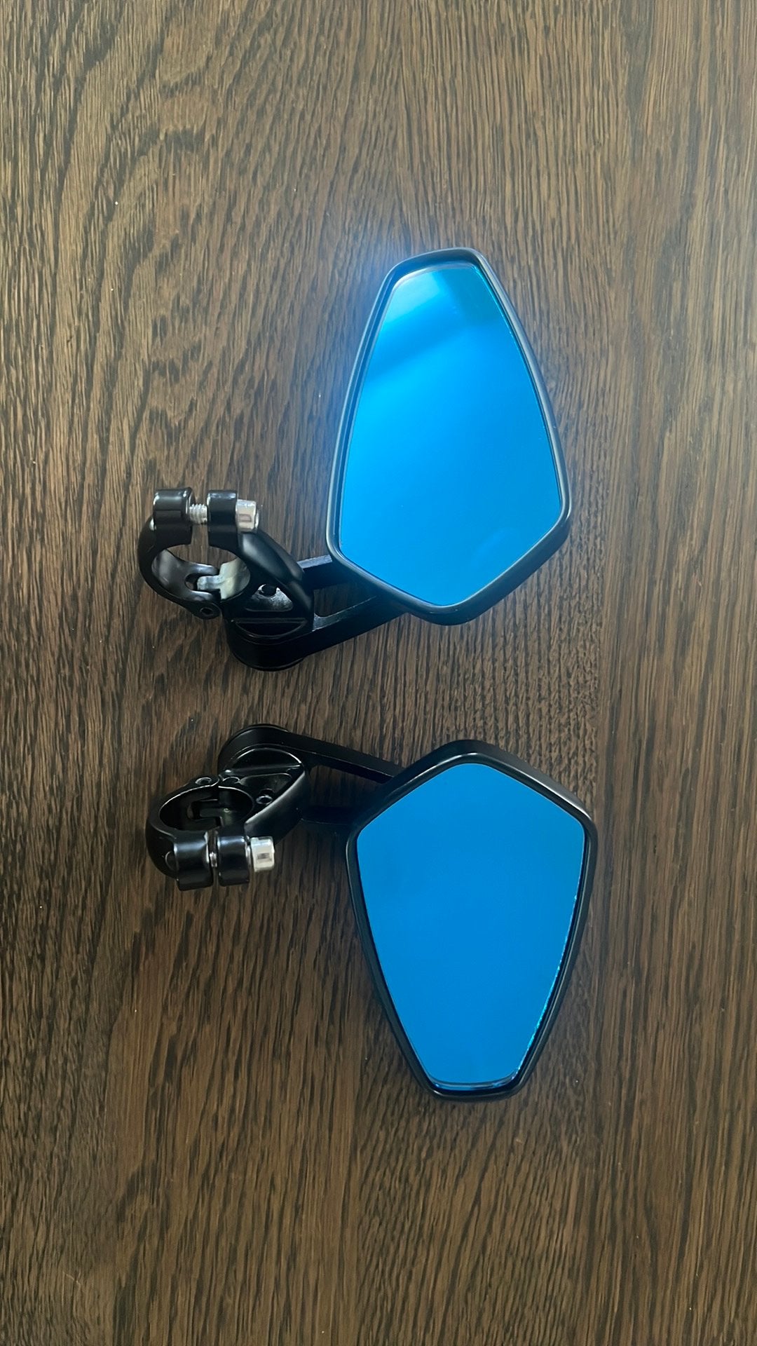 Bar-end spiegels met blauwe tint, Fietsen en Brommers, Brommeronderdelen | Scooters, Ophalen of Verzenden, Gebruikt, Overige typen