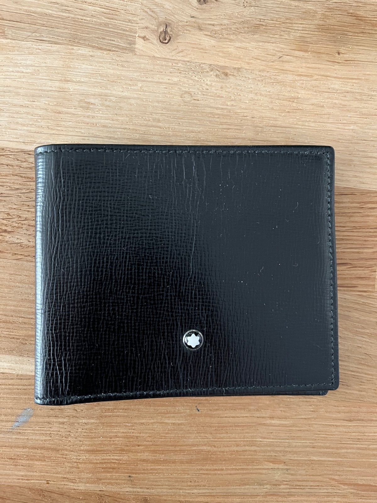 Montblanc portemonnee - Zwart leer, Sieraden, Tassen en Uiterlijk, Portemonnees, Overige merken, Zwart, Ophalen of Verzenden, Zo goed als nieuw