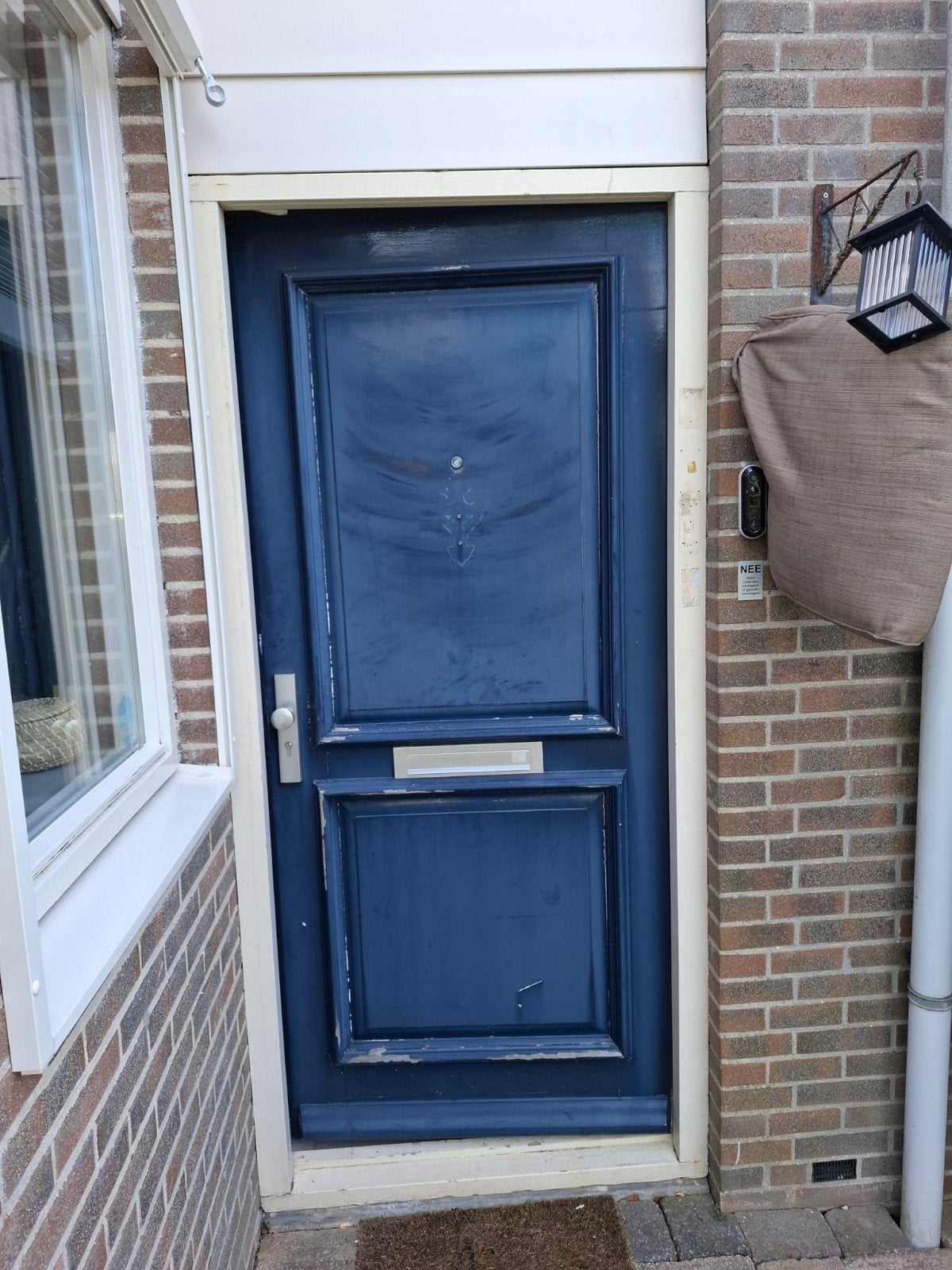 Voordeur 930x2115 incl. 3-puntssluiting, Gebruikt, Deurkozijn, 150 tot 225 cm, Hout