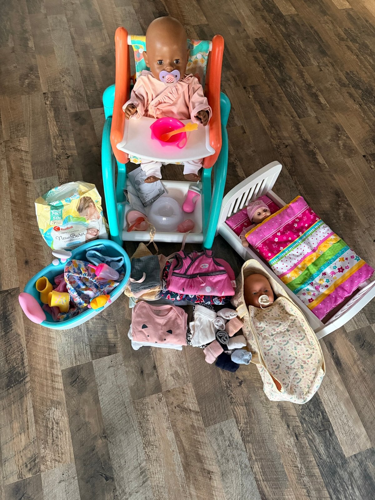 Groot Baby Born pakket met accessoires, Kinderen en Baby's, Speelgoed | Poppen, Ophalen, Gebruikt, Babypop