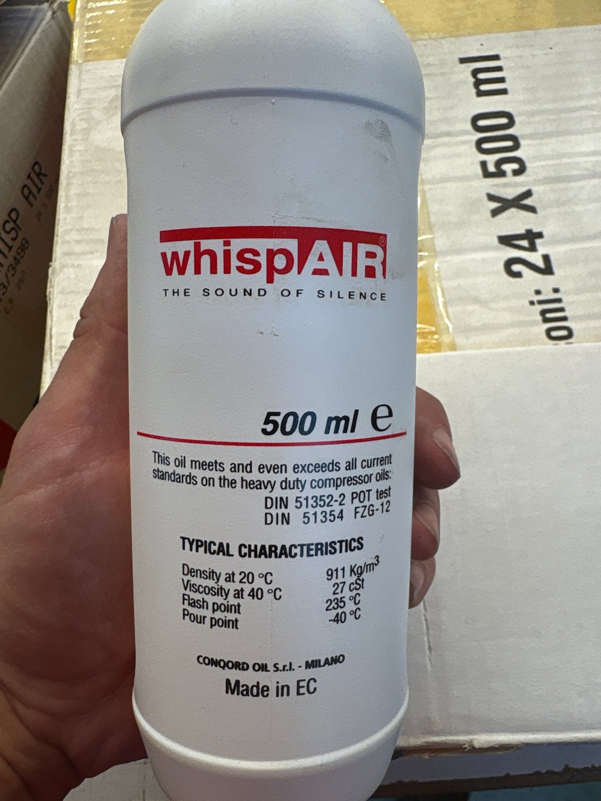 WhispAIR Compressor Olie 500ml - Synthetisch, Minder dan 25 liter, Ophalen of Verzenden, Nieuw, Minder dan 200 liter/min