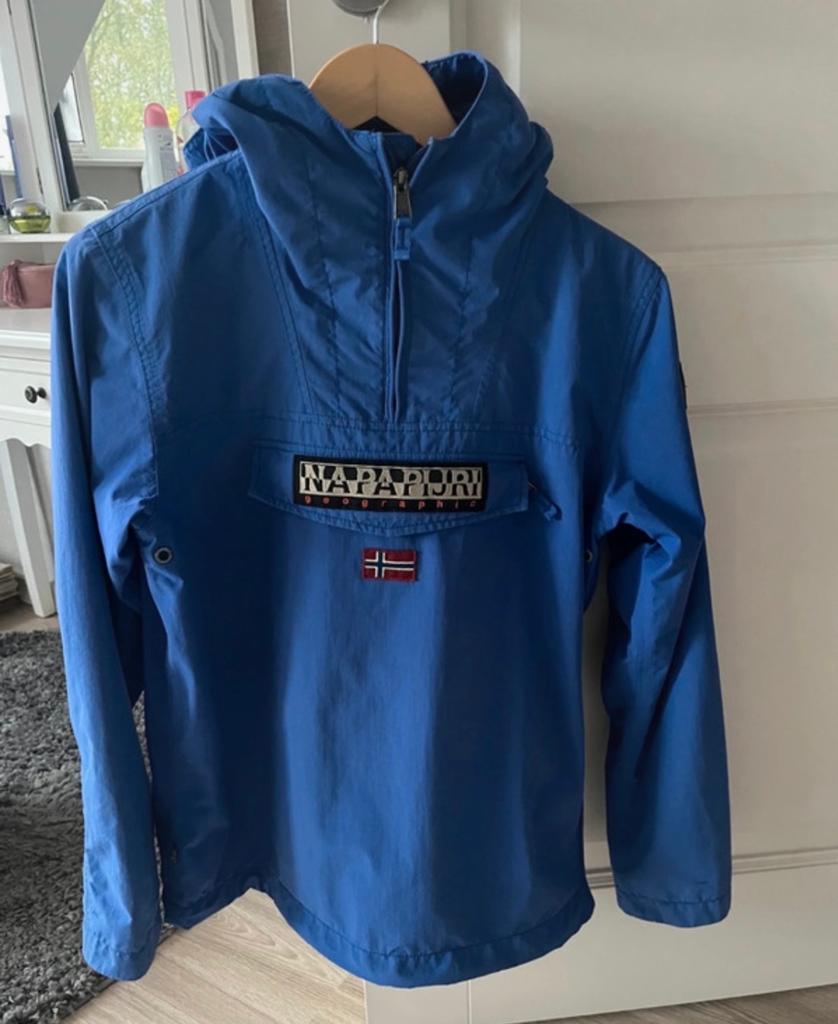 Napapijri Skidoo Jas Blauw - Maat 16/170, Kinderen en Baby's, Kinderkleding | Maat 170, Ophalen of Verzenden, Zo goed als nieuw