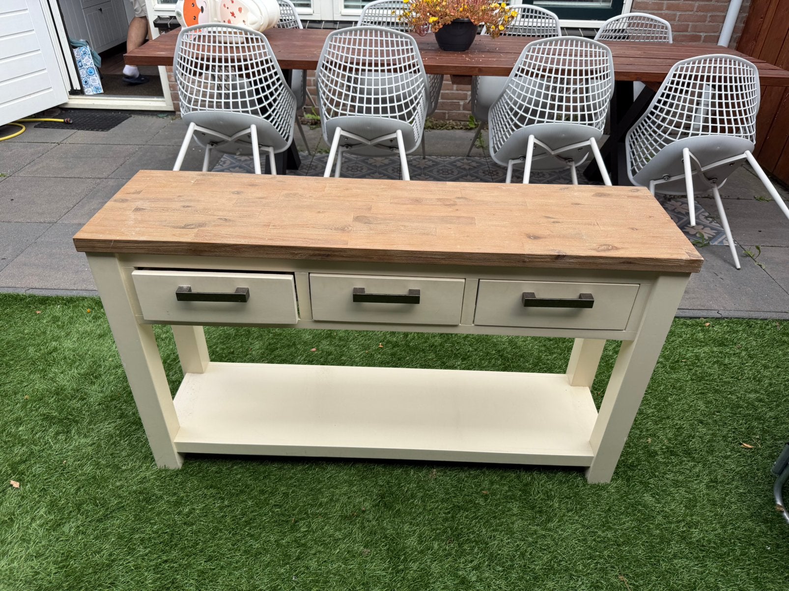 Wandtafel Lizzano L140 x B38 x H82, Ophalen, Gebruikt, 100 tot 150 cm, 25 tot 50 cm