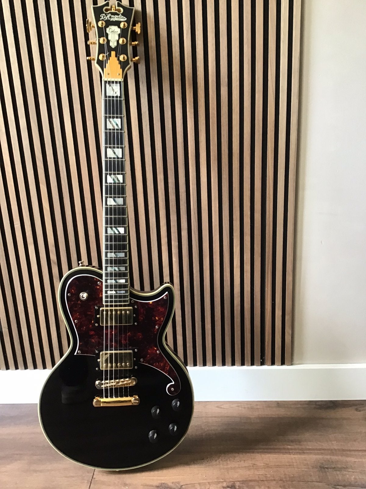D’angelico Deluxe Atlantic Solid Black, Muziek en Instrumenten, Ophalen, Zo goed als nieuw, Solid body, Overige merken