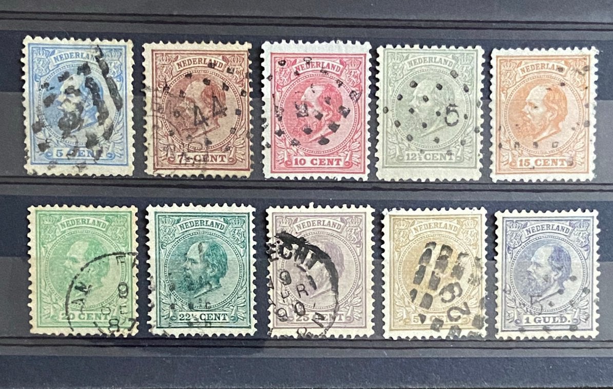 Nederland nvph 19-28 mooi gebruikt, Ophalen of Verzenden, T/m 1940, Gestempeld