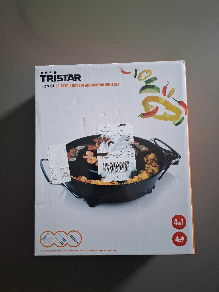 Trista elektrische hotpot en Koreaanse grill, Ophalen of Verzenden, Zo goed als nieuw, Tafelgrill
