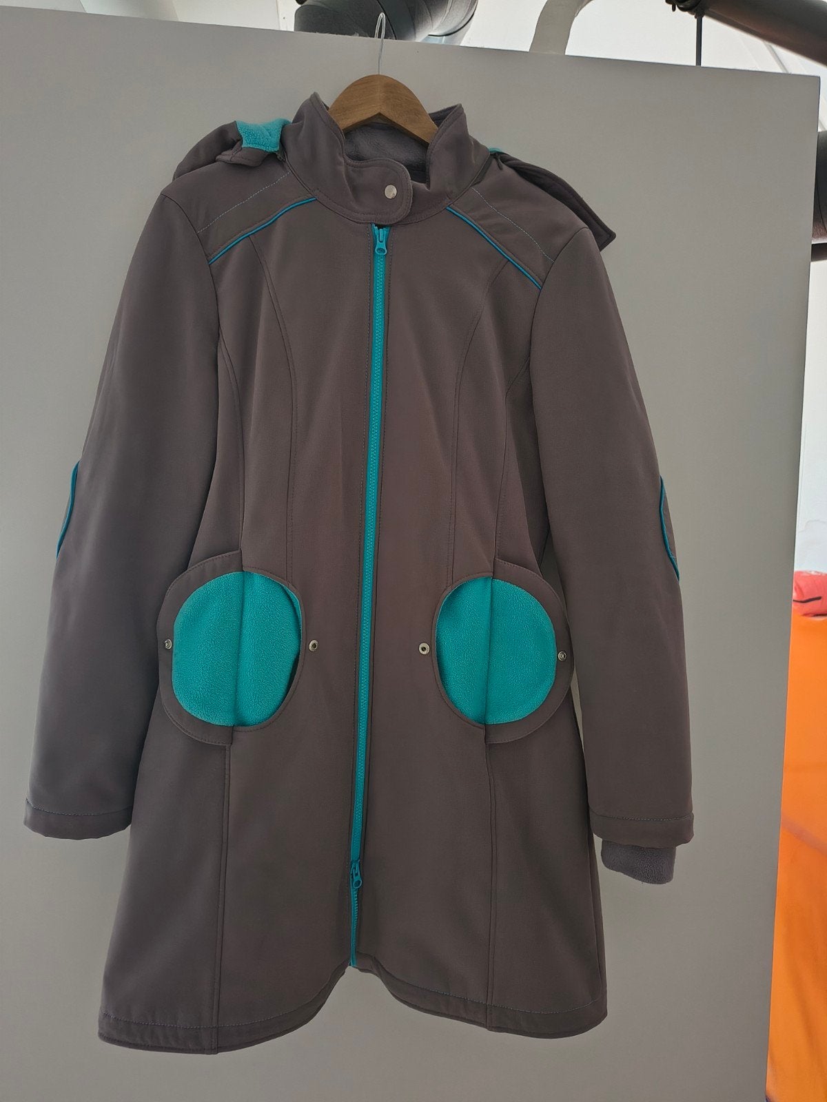 Liliputi Softshell Draagjas Maat L - Grijs/Turquoise, Maat 42/44 (L), Liliputi, Ophalen of Verzenden, Zo goed als nieuw