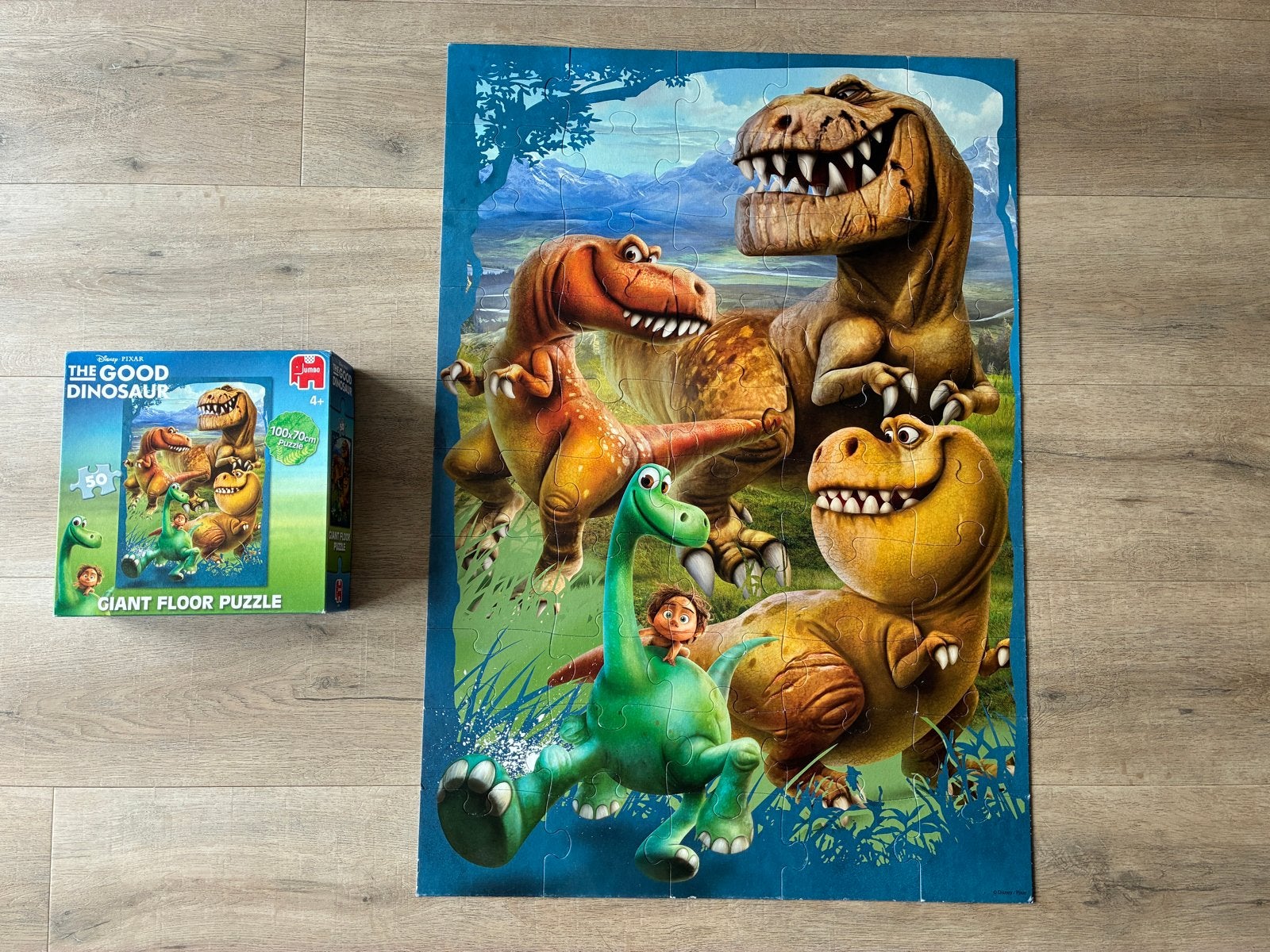 The Good Dinosaur Giant Floor Puzzle 50 stukjes, Ophalen of Verzenden, 10 tot 50 stukjes, Gebruikt, 4 tot 6 jaar