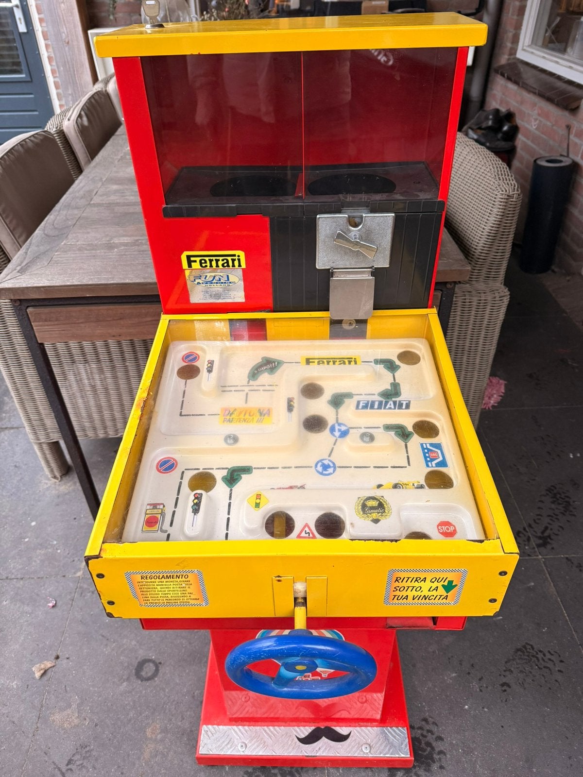 Vintage Ferrari Flipperkast Arcade Spel - Fun Holland, Verzamelen, Automaten | Overige, Ophalen, Gebruikt
