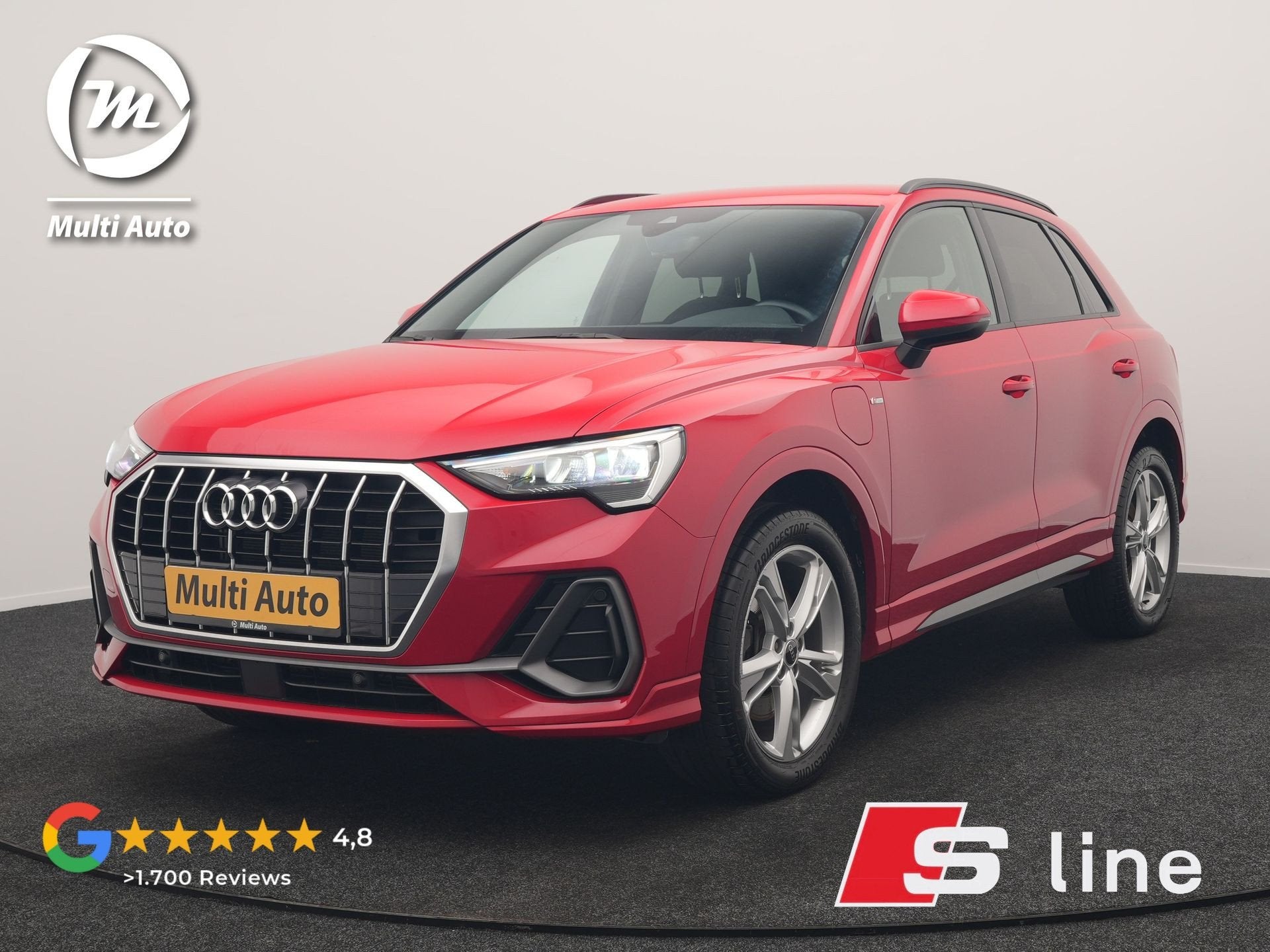 Audi Q3 45 TFSI e S Line PHEV 245pk Dealer O.H. | Trekhaak A, Stof, Gebruikt, Zwart, Automatische klimaatregeling