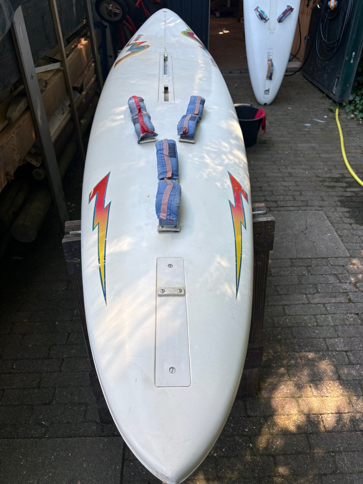 F2 windsurfplank incl zwaard vin mooie klassieke surfplank, Ophalen of Verzenden, Gebruikt, 300 cm of meer, Plank