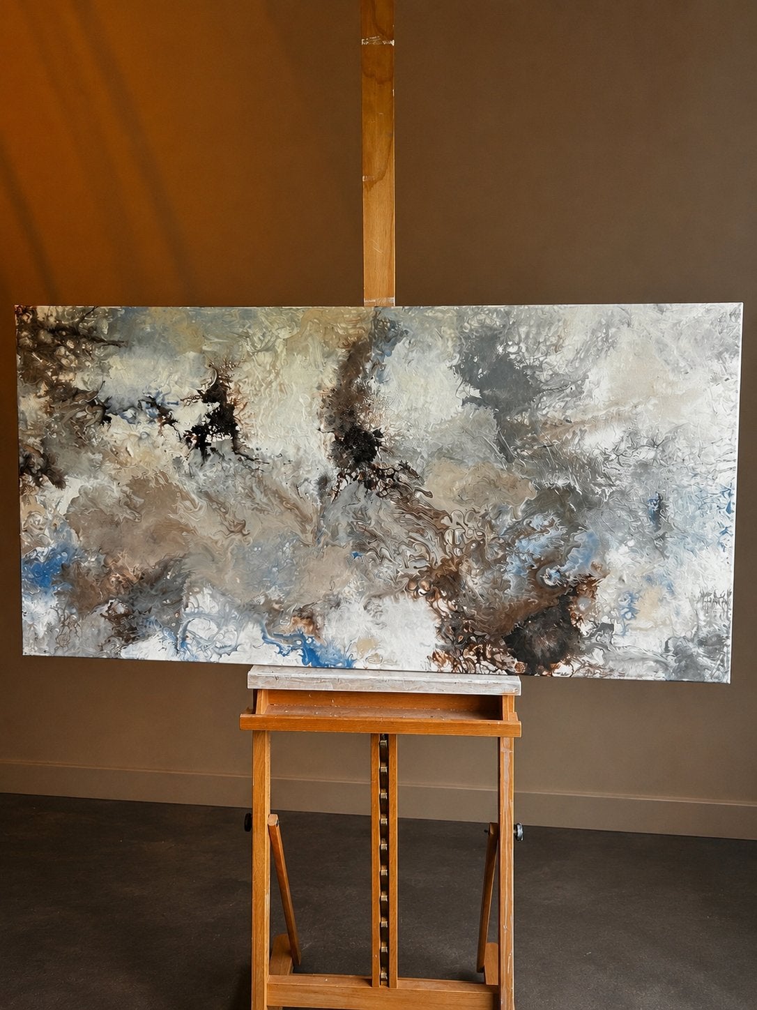 Handgemaakt abstract schilderij 60x120 cm, Antiek en Kunst, Kunst | Schilderijen | Abstract, Ophalen